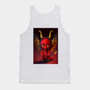 Cute Little Knitted Devil Doll Tank Top